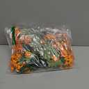 Daisy Artificial Flowers for Outdoors Winter Decoration, 6 Bundles Fake Mums Orange Silk Flowers for Outside Look Real UV Resistant Fake Plants Faux Flowers for Planter Front Door Home Indoor Urn