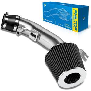 PHILTOP 3" Cold Air Intake Kit System Compatible with Nissan Altima 2007 2008 2009 2010 2011 2012 L4 2.5L, High Performance, Black
