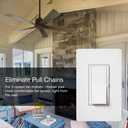 Lutron DVWFSQ-FH-AL Diva 1.5-Amp Single Pole 3-Way 3-Speed Fan Control, Almond