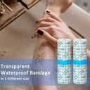 Beieverluck 12 Rolls Tattoo Aftercare Bandage Waterproof (6" x 4.4 Yard) Second Skin Tattoo Cover Tape Tattoo Healing Wrap Tattoo Supplies for Swimming, Shower, Wound Initial Healing