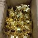 Bokon 100 Pcs Gold Napkin Rings for Wedding Shiny Metal Napkin Holder Study Leaf Shaped Table Decor for Dinner Parties Celebrations Receptions Thanksgiving Easter Christmas