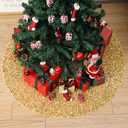 Mr. Pen- Small Christmas Tree Skirt 24 inch, Gold Sequin Tree Skirt, Christmas Skirt Tree, Xmas Tree Skirt