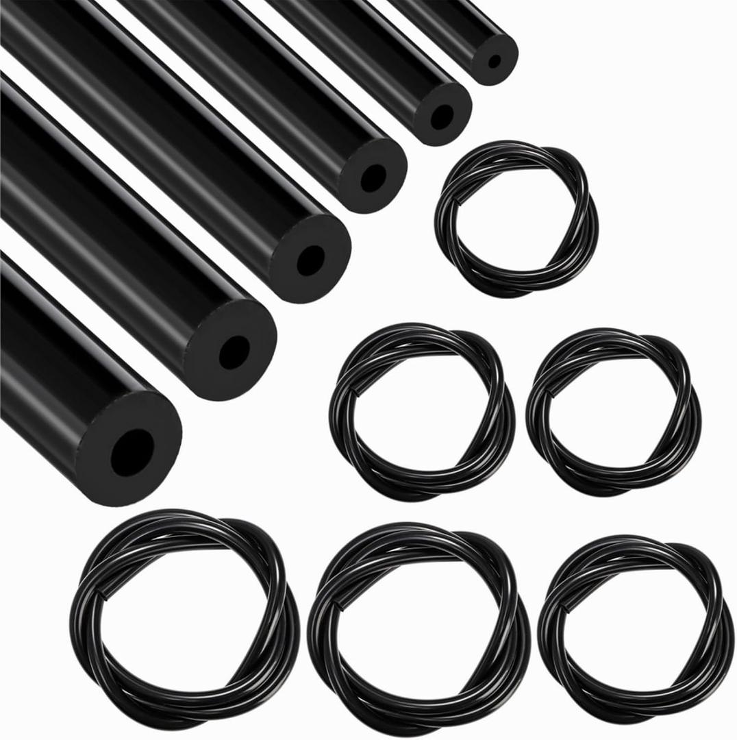 ZAVOOS 6 Pieces Silicone Vacuum Hose Automotive, 1/8" 5/32" 3/16" 1/4" 5/16" 3/8" High Performance Vacuum Lines Kit, 5 Ft High Temp Silicone Tubing for Water Air Transfer, Vehicle Radiator