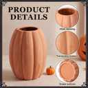 Qinyoung 2 Pack Halloween Terracotta Pumpkin Vase Fall Clay Pot