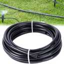 HIRALLY New Quick Drip Irrigation Parts, Black PVC 15mm Main Hose, 20FT Tubing, for Drip Irrigation