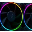 Razer Hanbo Chroma RGB All in One Liquid Cooler aRGB Pump Cap: AIO Design - Quiet, Powerful aRGB Fans - PWM Fan Controller Support - Intel LGA 115X Series, 2011, 1200, 1700, AM5 Compatible - 360MM