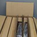 Showgeous 50 Pack Clear Plastic Charger Plates,Gold Rim,13 Inch Round