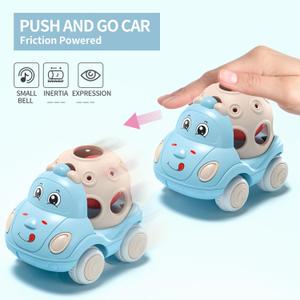 Baby Girl Toys Gifts for 1 2 Year Old Girls, Pink Cars for Babies 6-12 12-18 Months, Push and Go Trucks for Toddlers, Soft Rattle Toys for One 1+ Infants First Birthday Easter Gifts