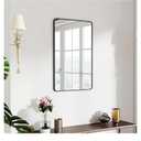 20x30 Rectangle Mirror Full Length Wall Mounted Hanging or Against Wall Metal Frame Dressing Make-up Mirrors for Entryway Bedroom Bathroom Living Room, Black