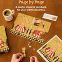 PieceRelax A5 Puzzle Journal 329 Plastic Pieces for Adults - Twinkle Twinkle - Pop Salon - Book Cover & Notebook, Unique Puzzle Gift, Jigsaw Artwork [YA1062]