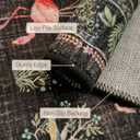 Washable Hallway Runner Rug 2' 6' Black Boho Rug Animal Botany Floral Non-Slip Soft Colorful Oriental Vintage Long Cheetah Flamingo Deer Carpet Kitchen Entryway Bedroom Corridors Indoor