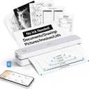 HPRT MT610 Portable Thermal Printer - Inkless Printer, Supports Regular Paper & Labels, Multi-User Bluetooth & Auto Paper Feed, Compatible with iOS/Android/Laptop for Home/School/Travel (White)
