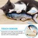Tocirelo Cat Toys Flopping Fish with Catnip, Moving Cat Toy Interactive for Indoor Cats, Kitten Kicker Floppy Dog Toy, 11" Electric Realistic Plush Wiggle Fish for Kitty Exercise