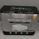 Electric Heated Mattress Pad Queen Size Dual Control Bed Warmer, Deep Pocket, Side Storage Pouch for Controller, Machine Washable, 3D Air Layer Fabric, 60"x80", Grey (Gray)