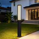 MVBT 71 Inches High Landscape Path Light, Outdoor Modern Luxury LED IP54 Waterproof Landscape Bollard Lighting for Lawn Patio Courtyard Driveway Pathway Decoration with High Voltage Wired, 71 Inches Height