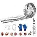 Comastbo40 Raccoon Squirrel Spikes Deterrent,Tree Squirrel Baffle for Bird Feeder Pole,.Avoid Cat,Deer,Pigeon Close to Wall Barns,Fence, Roof with Stainless Steel Bird Spikes Stripes