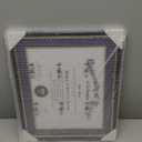 11x14 Diploma Frame with Purple over Gold Mat, 14x17 Certificate Frame, Real Wood with Gold Trim, Black Frame with Arcylic