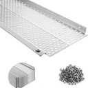 5 inch Gutter Guard, 26 Pack,104ft, Aluminum Mesh Leaf Guards, DIY Leaf Filter Gutter Protection Cover, Raptor Gutter Guard Cleaning Tools for Downspout, Roof, with Screws