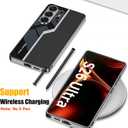 Leather Case for Samsung Galaxy S26 Ultra, Ultra Thin Sports Car Design, Luxury Electroplate Leather with Silicone TPU Protective Shockproof Cover for Samsung Galaxy S26 Ultra (Black)