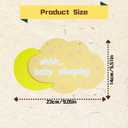 Wooden Baby Sleeping Sign, Cloud and Moon Door Hanger, Nursery Room Decor, Yellow and Beige