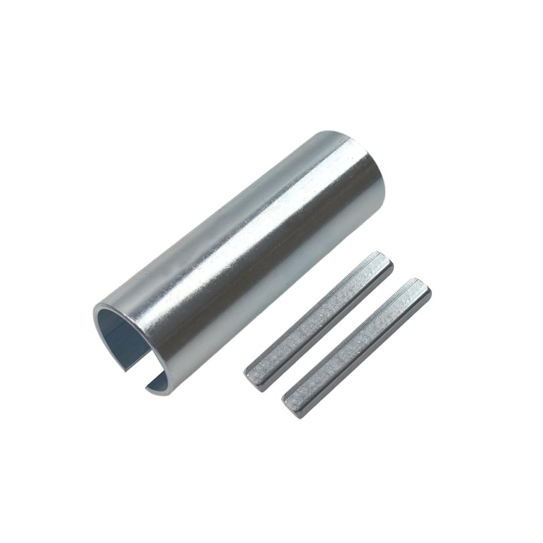 7/ 8" to 1" Crank Shaft Adapter Stainless Steel Crank Shaft Sleeve(w/ 2pcs Key) fit for Gas Engine Pulley Crank Shaft Predator Pulley