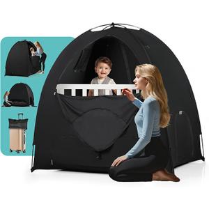 Blackout Tent for Pack and Play - Sleep Pod with Light-Blocking - Portable Pack N Play Blackout Cover for Travel Crib/Mini Crib/Palyards