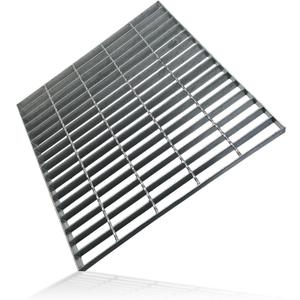 Tongmo 1.9IN Thick Galvanized Steel Drain Grate, B125 Class Sewer Grate, Weather-Resistant Outdoor Drain Cover, Heavy Duty Channel Grate, Silver Square Drainage Grate (19.6 * 19.6 * 1.9IN)
