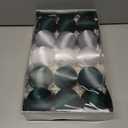 3.15 Inch Satin Christmas Tree Ornaments15 Pcs Velvet Christmas Balls Bulk Set Plastic Shatterproof Xmas Hanging Ornaments Decorations for Tree Garland(Green Silver White)