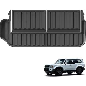 SMABEE Cargo Liner for 2024 2025 2026 Toyota Land Cruiser Prado 250 7 Seater (Not Fit 5 Seat), TPE All Weather Cargo Mat Accessories Interior Black