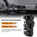Master Power Window Switch Compatible with 2008-2012 Honda Accord Double Auto Button Replace# 35750-TA0-A31, 35750-TA0-A32
