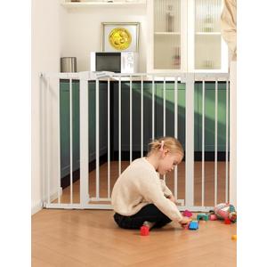 Babelio Baby Gate for Doorways and Stairs, 36 Tall Pet Gate, PressGuard P7 with Auto Close Design, 29"-43" Wide Easy Install Pressure Mounted, Safety Gate Door for Child and Pet, White