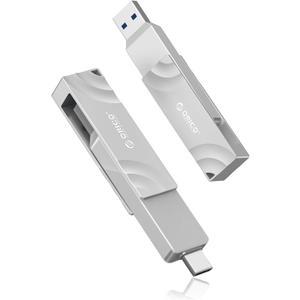 ORICO External SSD 1TB Read/Write Speeds up to 1050MB/s Dual-Port USB 3.2 Gen 2 USB C Portable External Hard Drive with 90 Click-Stop Rotating for iPad Laptop Phone,Match Your Device