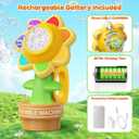Yunaking Bubble Machine Wands Kids Toys: Remote Control Bubble Gun Rechargeable Bubbles LED Light Outdoor Toys for 3 4 5 6 7 8 Girl Boy Toddler Party Wedding, Gift for Birthday Easter Valentines Xmas