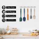 HOTEC Heat Resistant 600 BPA-Free Silicone Rubber Spatula Set for Baking, Cooking, and Mixing Non Stick Dishwasher Safe, Neutral Set of 5