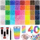 40000Pcs 40 Colors Rhinestones for Bedazzling Kit, 3mm Small Jelly Resin Flatback Nail Gems, Bedazzling kit with Rhinestones & Tools (40 Colors)