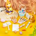 Kosiz 12 Pcs Easter Bunny Pens 0.5 mm Multicolor 10 in 1 Retractable Ballpoint Pens Animals Cute Cartoon Easter Gift for Students Coworkers Office School Supplies