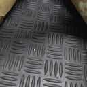 Ottomanson Outdoor Rubber Stair Treads Ribbed Heavy-Duty Non-Slip Stair Mats Best Grip on Concrete, Brick & Textured Step Fastening Recommended for Wooden & RV Steps, Pack of 5, 10" x 2'6"
