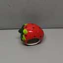 Besimple Hamster Hideout, Small Animal Hideout Ceramic Pet House, Adorable Shape Hamster House Cave Mini Hut Cage Critter Bath House for Chinchilla(Strawberry)