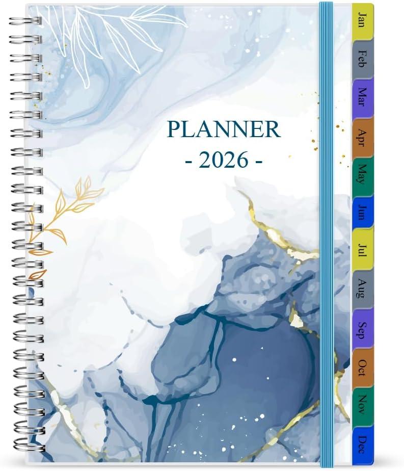 2026 Planner - Planner 2026 for January 2026 - December 2026, Weekly And Monthly Planner with 12 Tabs, 6.4" x 8.5", Blue
