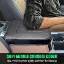 Center Console Cover for 2023 2024 2025 Ford F250 F350 F450 F550 Bucket Seat Console, Scratch-Resistant Armrest Cover for 2023 2024 2025 Ford Super Duty Interior Accessories (Bucket Seat Only)
