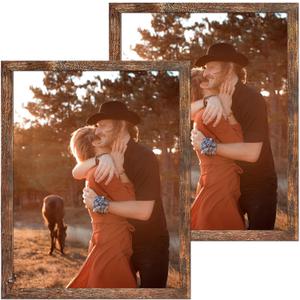 16x20 inch Rustic Poster Frame | Polished Plexiglass. Hanging Hardware Included, 2 Pack