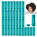 Perm Rods Jumbo, 36 pcs Extra Large Size Hair Rollers for Natural Hair Long Short Hair Styling Tool Curlers (Green color)