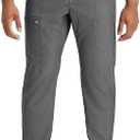 Fabletics Men's Intake Scrub Pant - MotionTech, 4-Way Stretch, Pocket-Packed, Wrinkle-Resist, Semi-Slim Fit, M/ Regular 30 in | 30, Heather Grey
