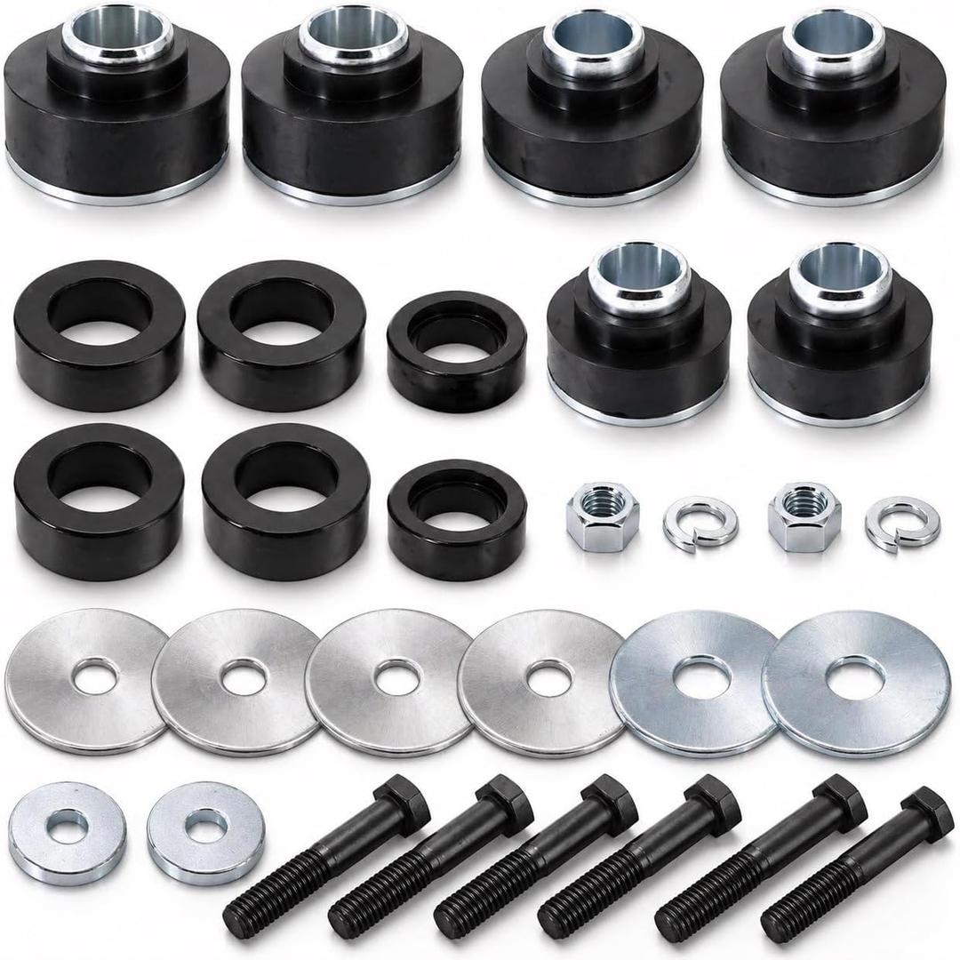 Subframe Body Mount Bushing Kit with Hardware Compatible with 1967-1972 Chevrolet Camaro Pontiac Firebird 1968-1972 Chevy Nova Chevy II, Rubber Frame Bushings for F-Body Restoration