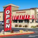 Feather Flag for Business with Pole and Ground Stake - 8ft Open Sign Advertising Banner