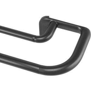 Umbra Twilight Double Curtain Rod Set  Wrap Around Design is Ideal for Blackout or Room Darkening Panels, 66-144 Inch, Black