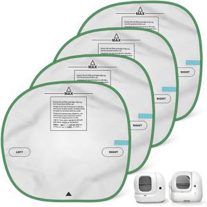 4 Pcs Cat Litter Pad Max Compatible with Puramax 2 and Purobot Max Pro