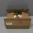 2 Pack Artificial Peony Garland Flowers, 12ft Floral Greenery Garland Rose Flower Vine with Pink Peony and Green Leaves for Wedding Dining Table Home Party Decor (2, Pink)