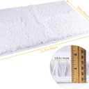 Bathroom Rugs Microfiber Plush Bath Mat Machine Washable, Slip Resistance Rubber and Absorbency Bath Rugs for Bathroom Floor, Door and Sink, Rectangular Floor Mat,White,32"x 20"