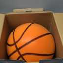 Silent Basketball Size 7-Size 5-Size 3, New Upgraded Weight Grooved Airless Indoor Basketball, Non-derforming Package, Real Feel & Bounce Like Official Ball, Quiet Dribbling Indoor Training (yellow)